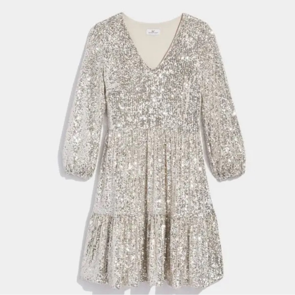 Sequin Tiered Dress. Vinyard Vines. Never worn. Still has tags